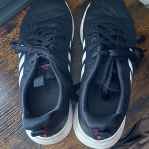 Adidas Black and White Athletic Shoes